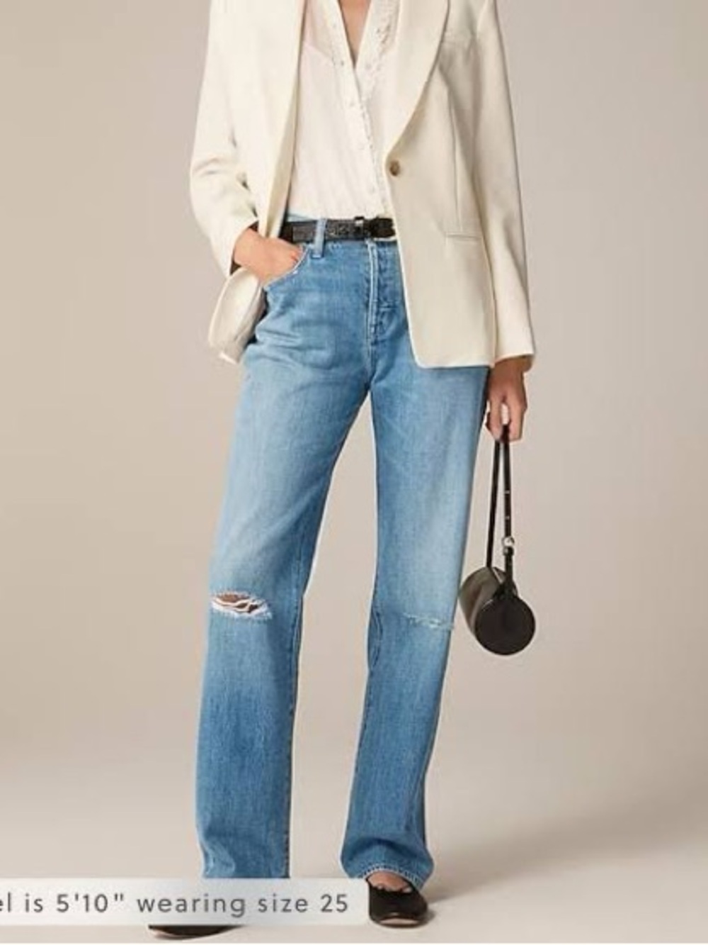 J. Crew Slouchy Distressed Jean, Sz. 25